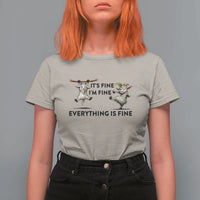 It Is Fine I Am Fine Everything Is Fine T Shirt For Women Funny Goat Lover Gift - Wonder Print Shop