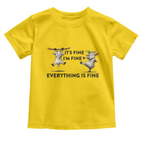 It Is Fine I Am Fine Everything Is Fine Toddler T Shirt Funny Goat Lover Gift - Wonder Print Shop