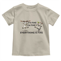 It Is Fine I Am Fine Everything Is Fine Toddler T Shirt Funny Goat Lover Gift - Wonder Print Shop