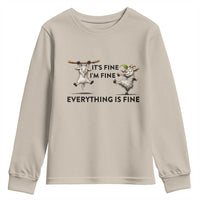 It Is Fine I Am Fine Everything Is Fine Youth Sweatshirt Funny Goat Lover Gift - Wonder Print Shop