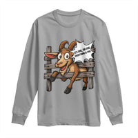 Funny Goat Long Sleeve Shirt It Is Fine I Am Fine Everything Is Fine - Wonder Print Shop