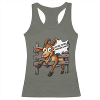 Funny Goat Racerback Tank Top It Is Fine I Am Fine Everything Is Fine - Wonder Print Shop