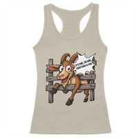 Funny Goat Racerback Tank Top It Is Fine I Am Fine Everything Is Fine - Wonder Print Shop