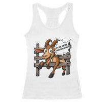 Funny Goat Racerback Tank Top It Is Fine I Am Fine Everything Is Fine - Wonder Print Shop