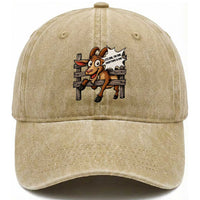 Funny Goat Washed Cotton Baseball Cap It Is Fine I Am Fine Everything Is Fine