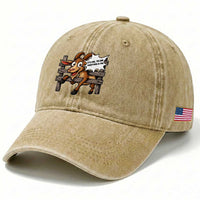 Funny Goat Washed Cotton Baseball Cap It Is Fine I Am Fine Everything Is Fine