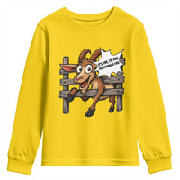 Funny Goat Youth Sweatshirt It Is Fine I Am Fine Everything Is Fine - Wonder Print Shop