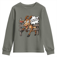 Funny Goat Youth Sweatshirt It Is Fine I Am Fine Everything Is Fine - Wonder Print Shop