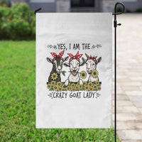 I Am The Crazy Goat Lady Garden Flag Goat Lady Gift - Wonder Print Shop