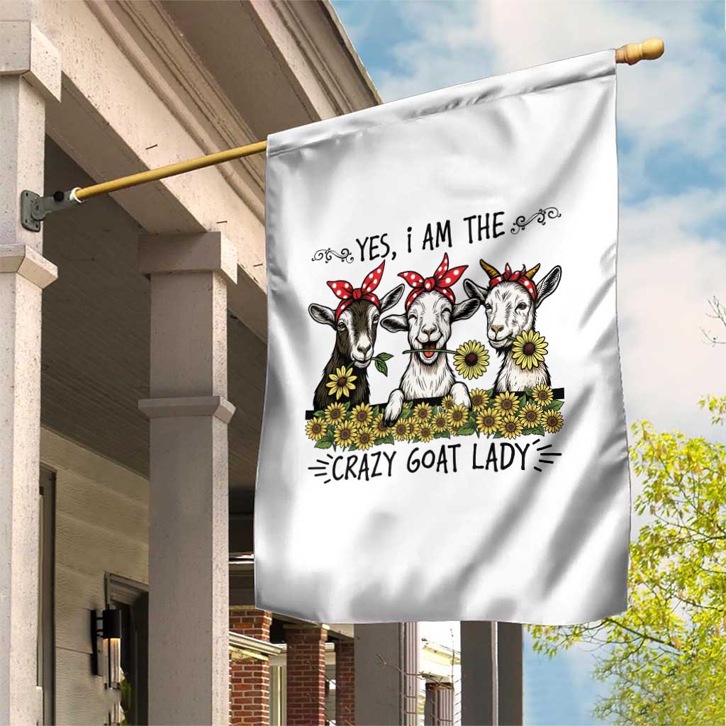 I Am The Crazy Goat Lady Garden Flag Goat Lady Gift - Wonder Print Shop