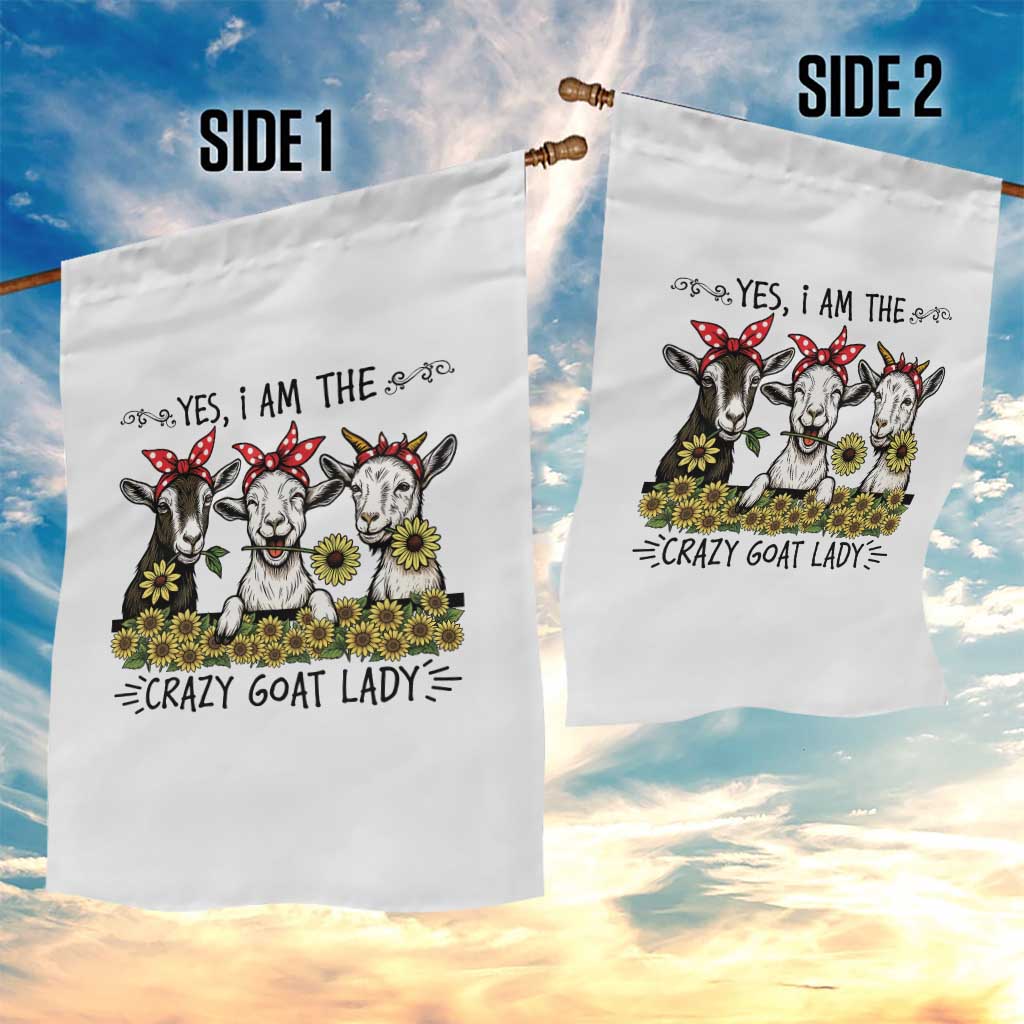 I Am The Crazy Goat Lady Garden Flag Goat Lady Gift - Wonder Print Shop