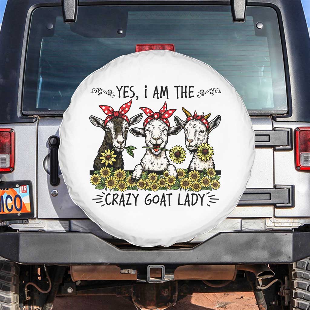 I Am The Crazy Goat Lady Spare Tire Cover Goat Lady Gift - Wonder Print Shop