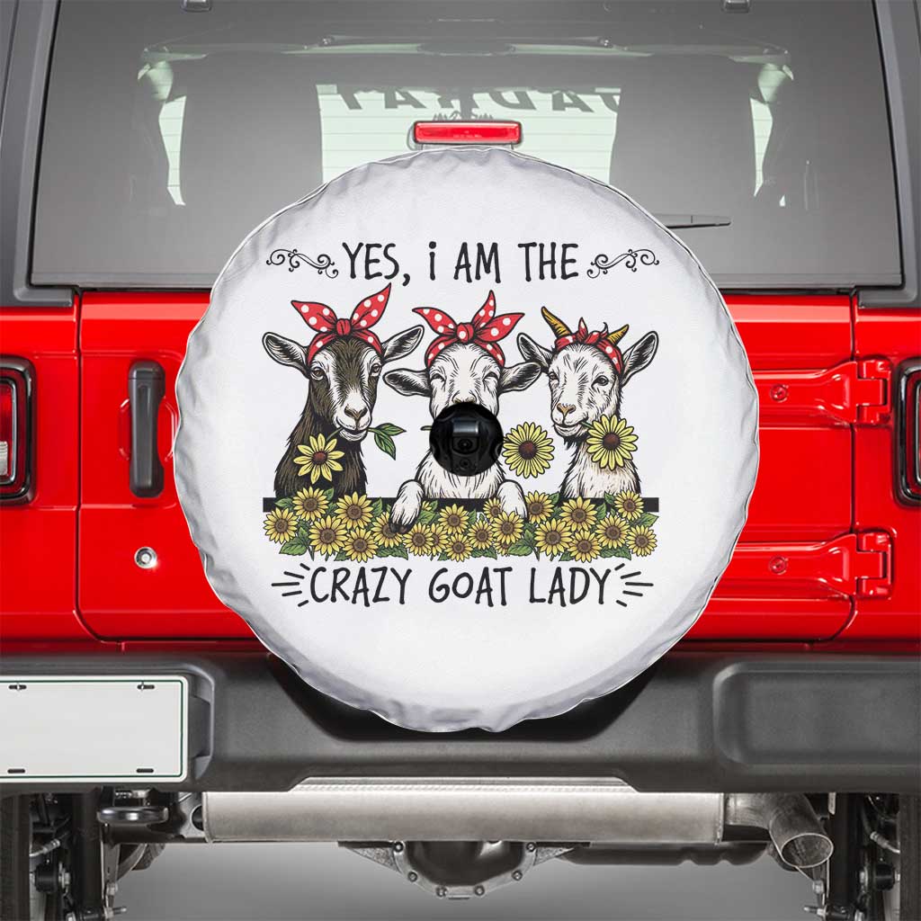 I Am The Crazy Goat Lady Spare Tire Cover Goat Lady Gift - Wonder Print Shop