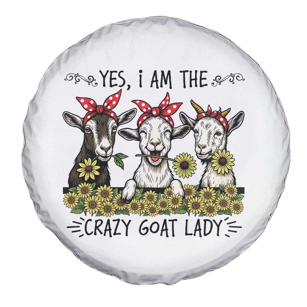 I Am The Crazy Goat Lady Spare Tire Cover Goat Lady Gift - Wonder Print Shop