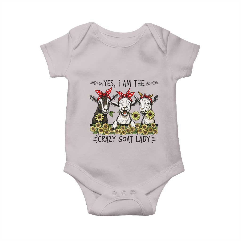 I Am The Crazy Goat Lady Baby Onesie Goat Lady Gift - Wonder Print Shop