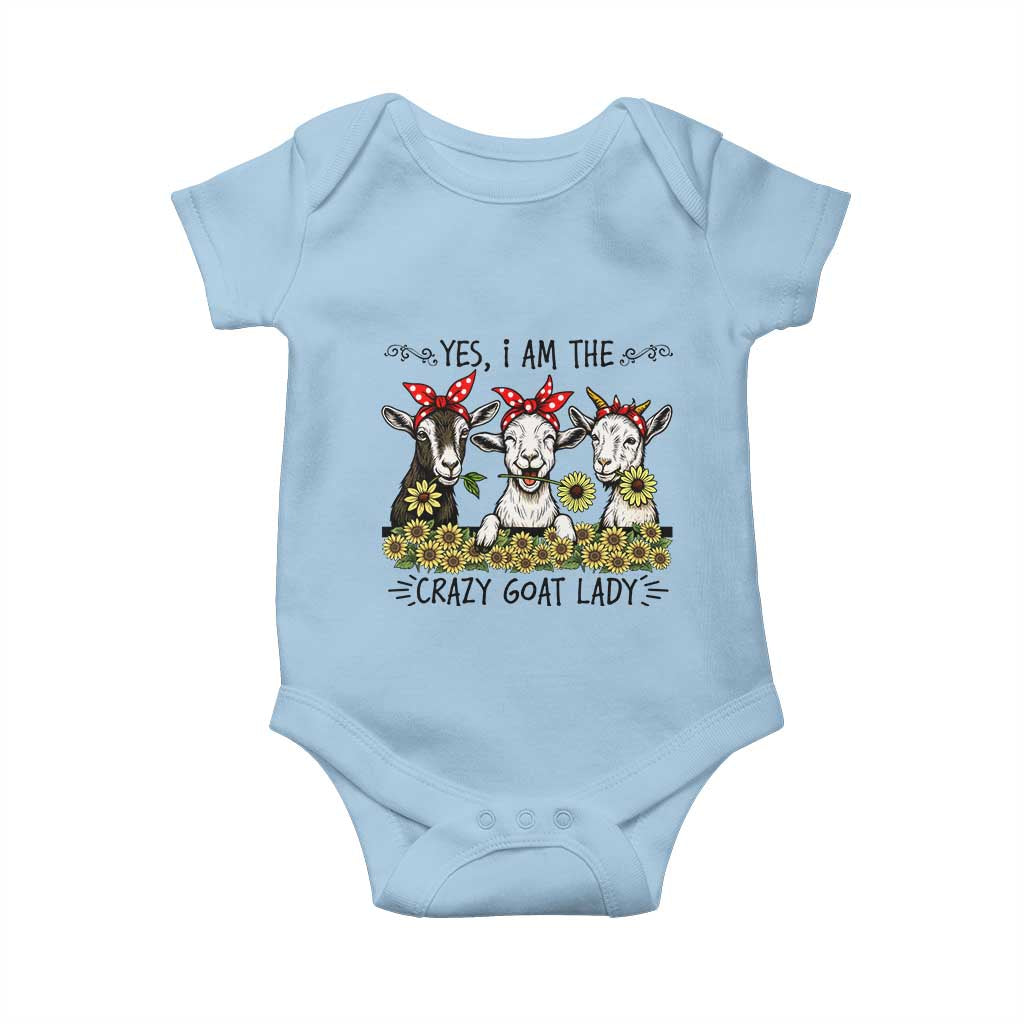 I Am The Crazy Goat Lady Baby Onesie Goat Lady Gift - Wonder Print Shop