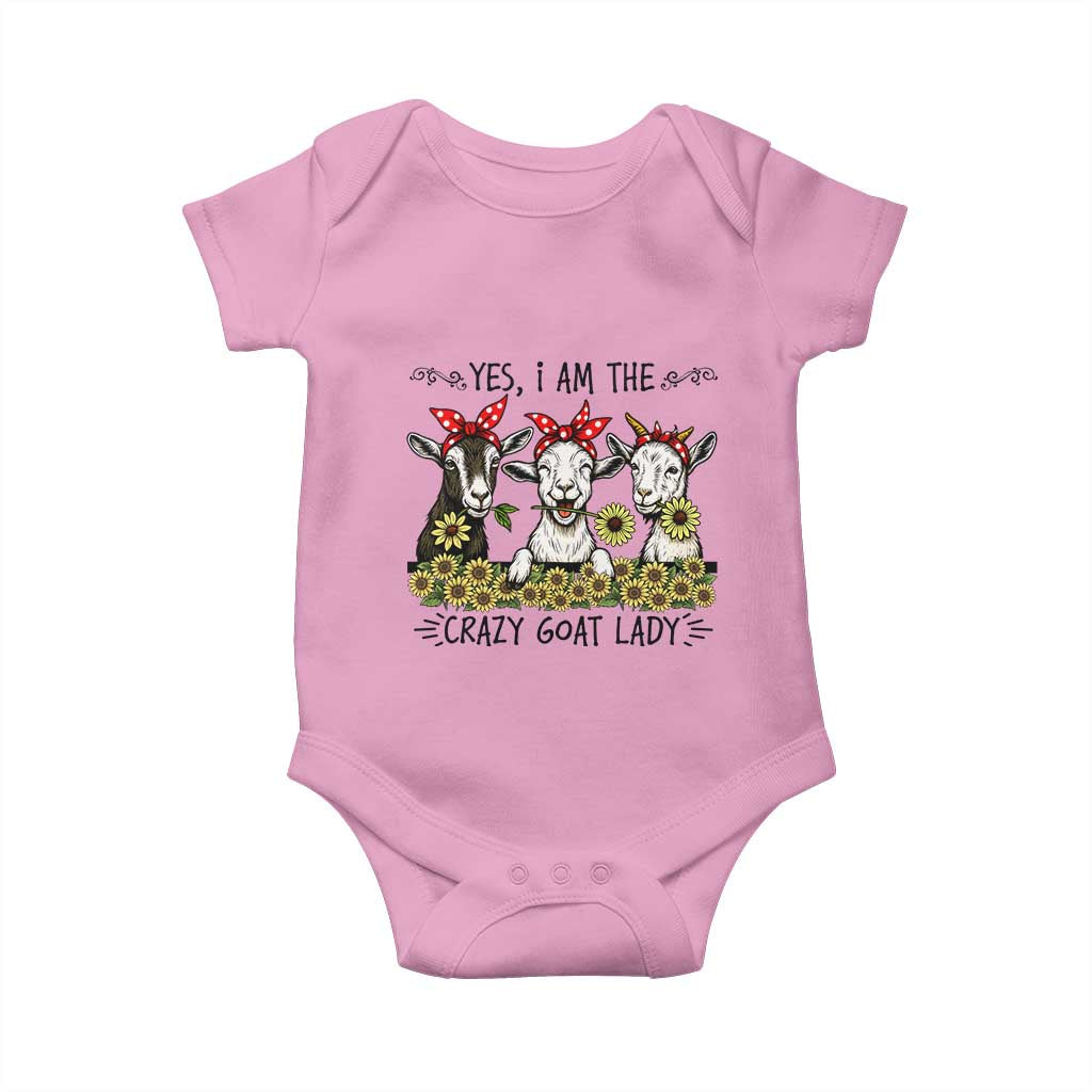 I Am The Crazy Goat Lady Baby Onesie Goat Lady Gift - Wonder Print Shop