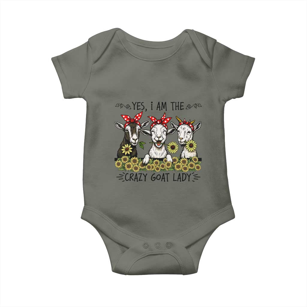 I Am The Crazy Goat Lady Baby Onesie Goat Lady Gift - Wonder Print Shop