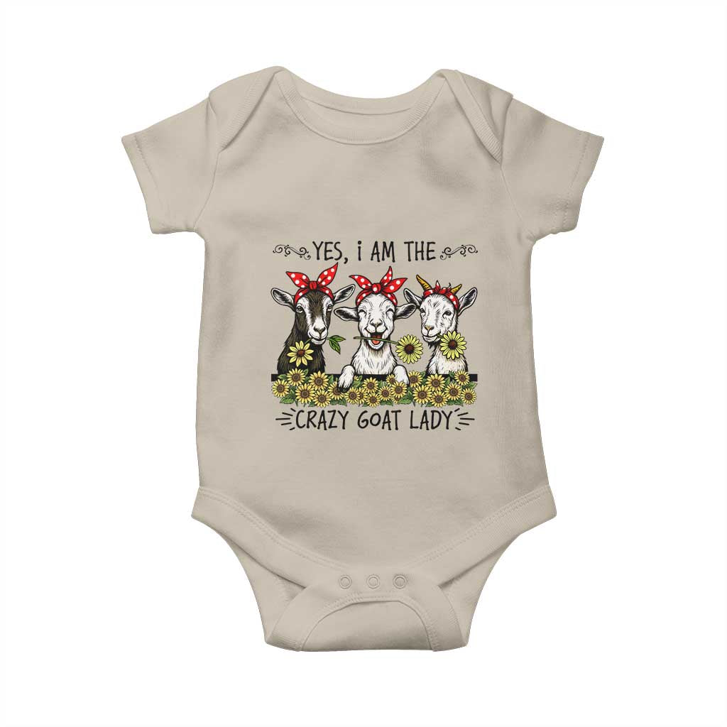 I Am The Crazy Goat Lady Baby Onesie Goat Lady Gift - Wonder Print Shop