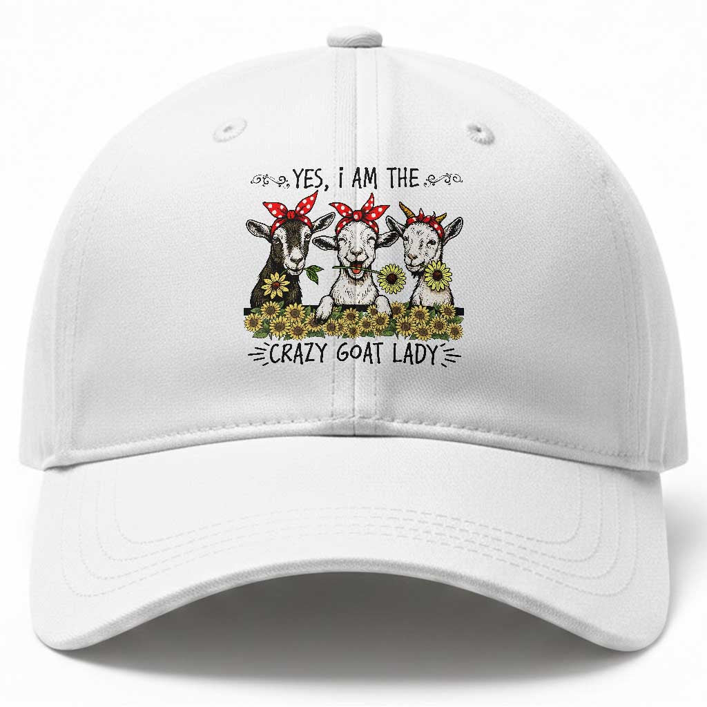I Am The Crazy Goat Lady Baseball Cap Goat Lady Gift