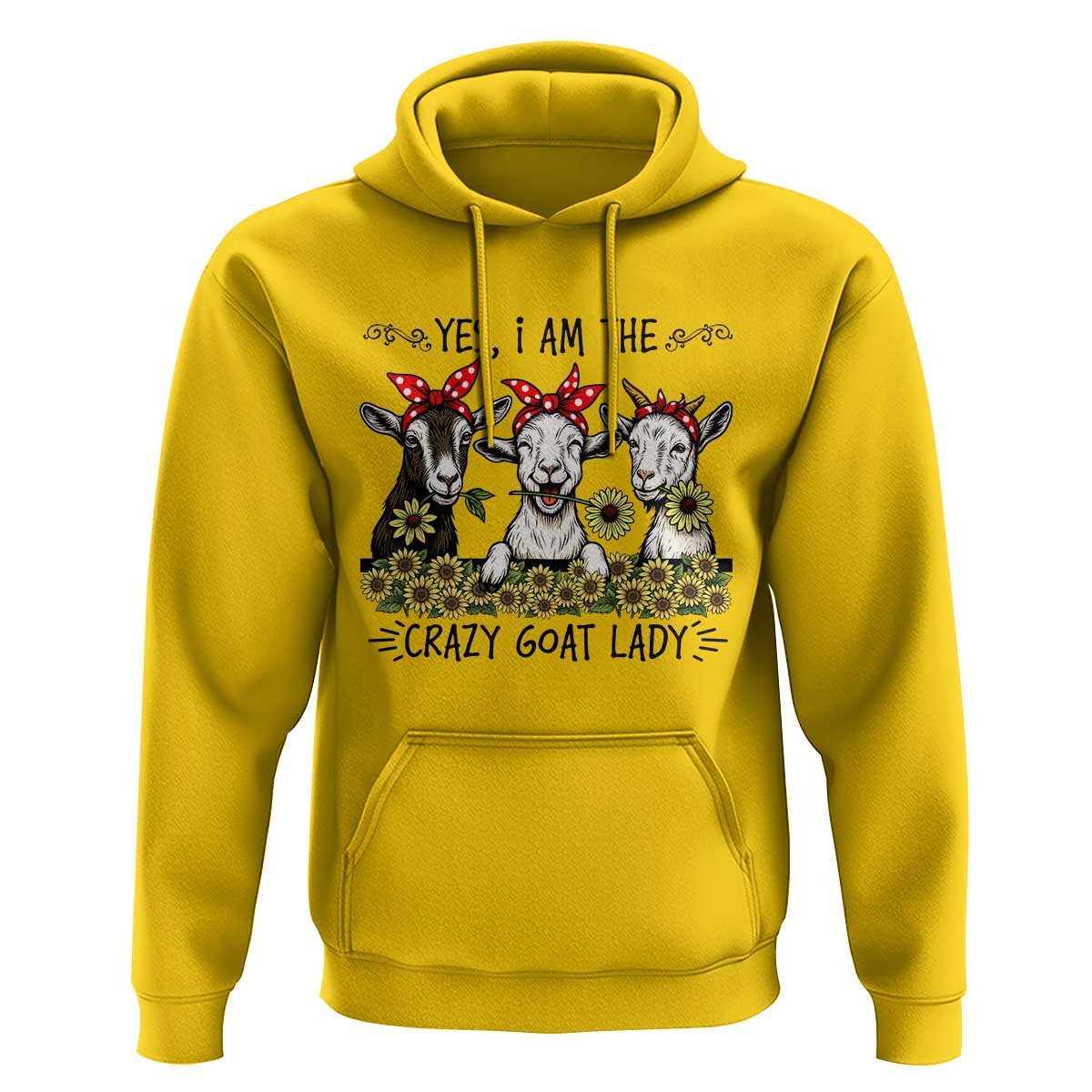 I Am The Crazy Goat Lady Hoodie Goat Lady Gift - Wonder Print Shop