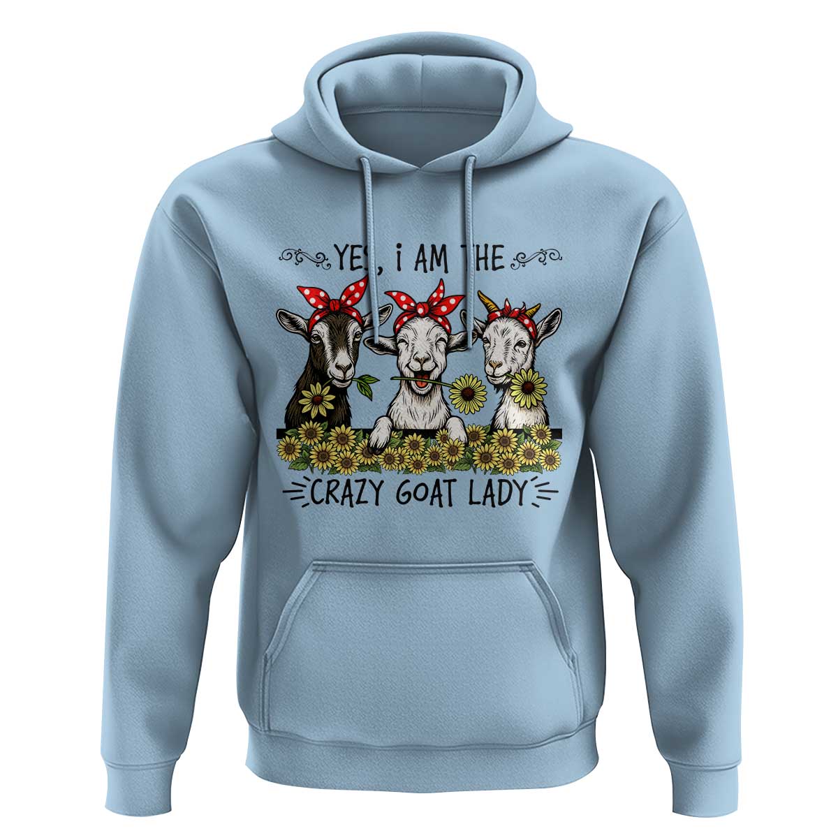 I Am The Crazy Goat Lady Hoodie Goat Lady Gift - Wonder Print Shop