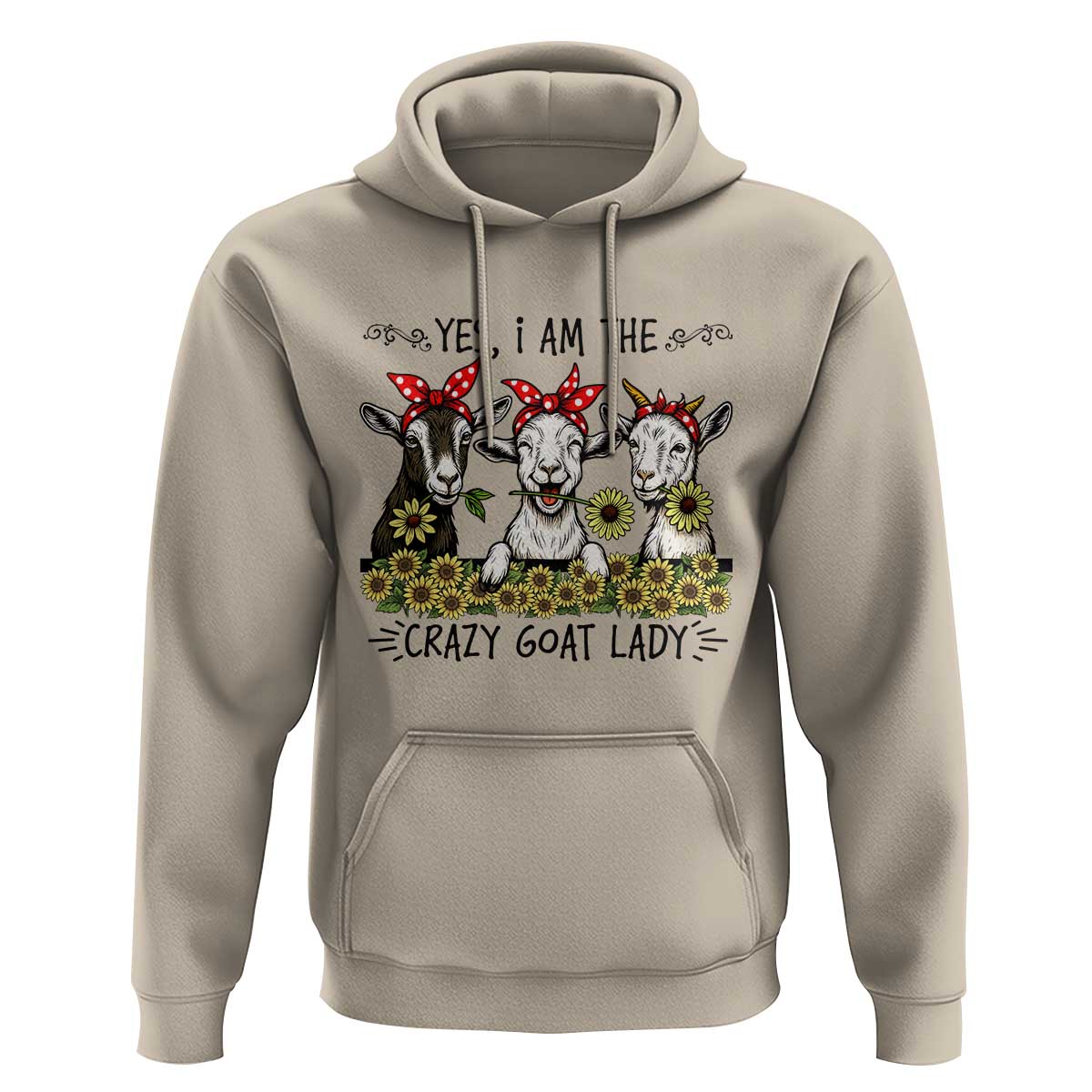 I Am The Crazy Goat Lady Hoodie Goat Lady Gift - Wonder Print Shop
