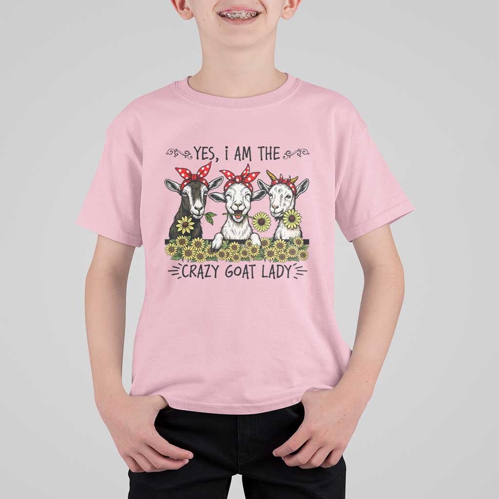 I Am The Crazy Goat Lady T Shirt For Kid Goat Lady Gift - Wonder Print Shop