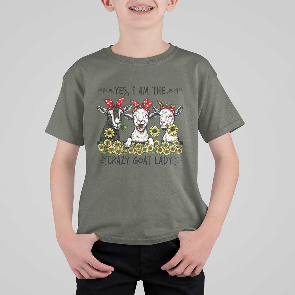 I Am The Crazy Goat Lady T Shirt For Kid Goat Lady Gift - Wonder Print Shop