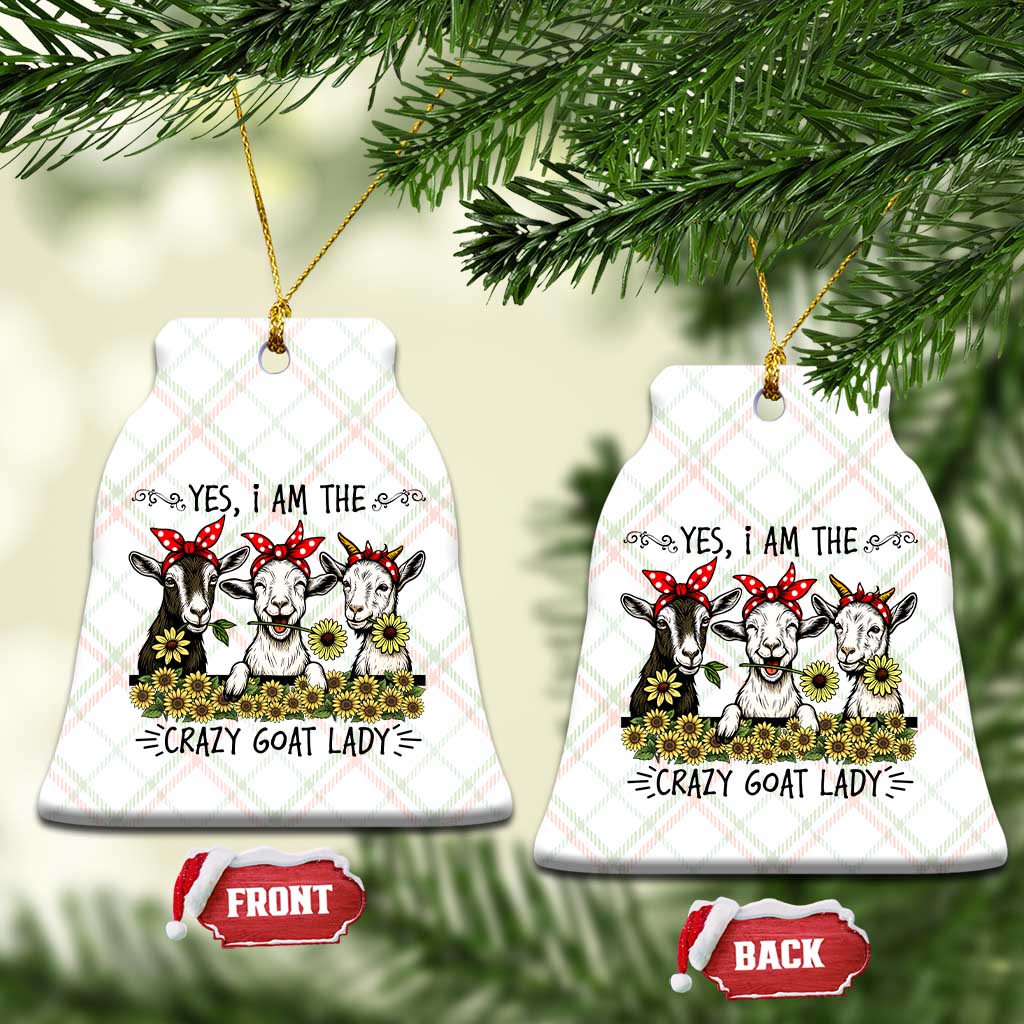 I Am The Crazy Goat Lady Ceramic Ornament Goat Lady Gift - Wonder Print Shop