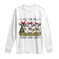 I Am The Crazy Goat Lady Long Sleeve Shirt Goat Lady Gift - Wonder Print Shop