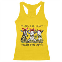 I Am The Crazy Goat Lady Racerback Tank Top Goat Lady Gift - Wonder Print Shop