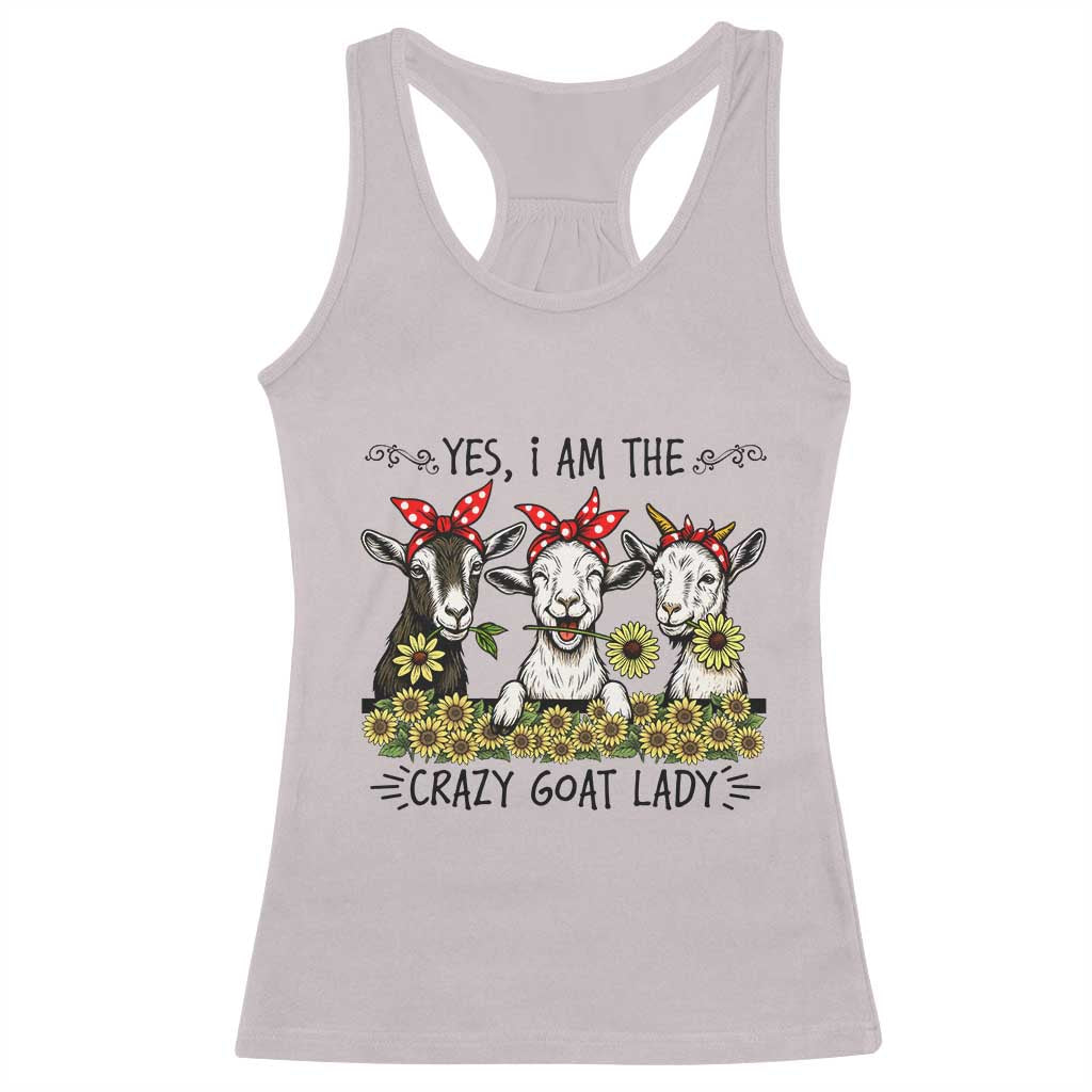 I Am The Crazy Goat Lady Racerback Tank Top Goat Lady Gift - Wonder Print Shop