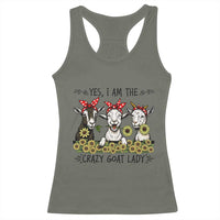 I Am The Crazy Goat Lady Racerback Tank Top Goat Lady Gift - Wonder Print Shop