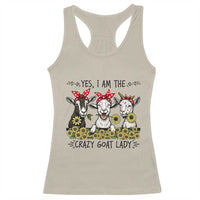 I Am The Crazy Goat Lady Racerback Tank Top Goat Lady Gift - Wonder Print Shop