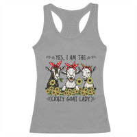 I Am The Crazy Goat Lady Racerback Tank Top Goat Lady Gift - Wonder Print Shop
