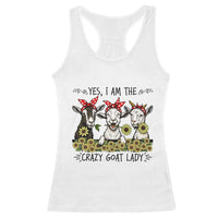 I Am The Crazy Goat Lady Racerback Tank Top Goat Lady Gift - Wonder Print Shop