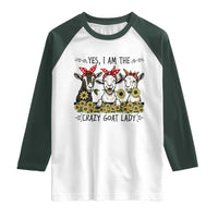 I Am The Crazy Goat Lady Raglan Shirt Goat Lady Gift - Wonder Print Shop