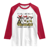 I Am The Crazy Goat Lady Raglan Shirt Goat Lady Gift - Wonder Print Shop