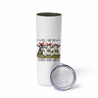 I Am The Crazy Goat Lady Skinny Tumbler Goat Lady Gift