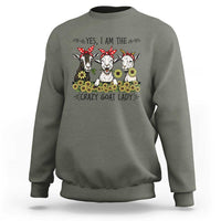 I Am The Crazy Goat Lady Sweatshirt Goat Lady Gift - Wonder Print Shop