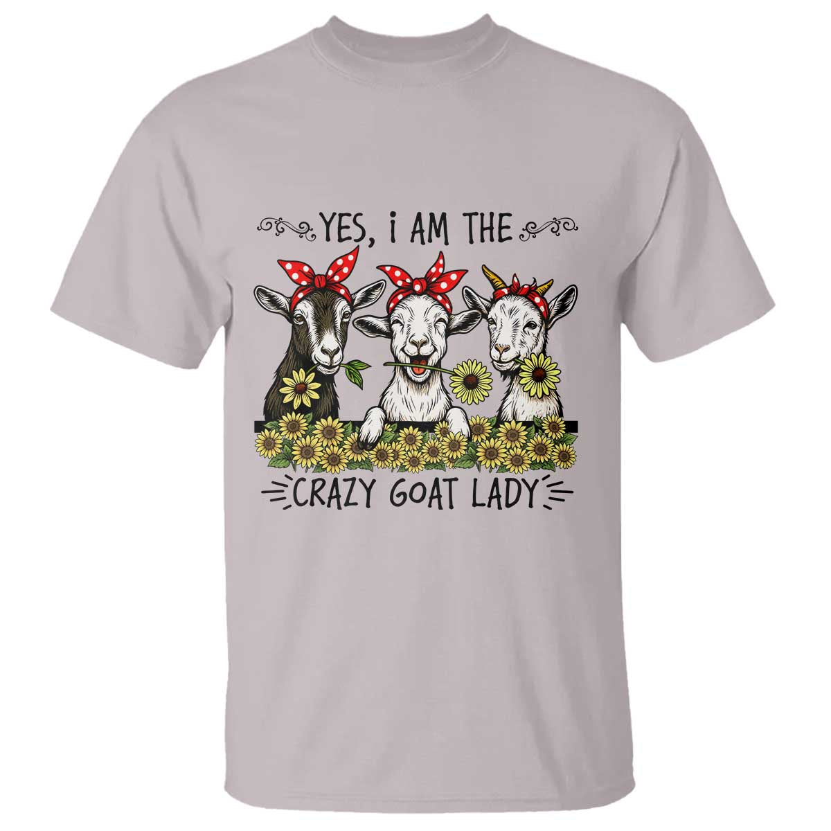 I Am The Crazy Goat Lady T Shirt Goat Lady Gift - Wonder Print Shop