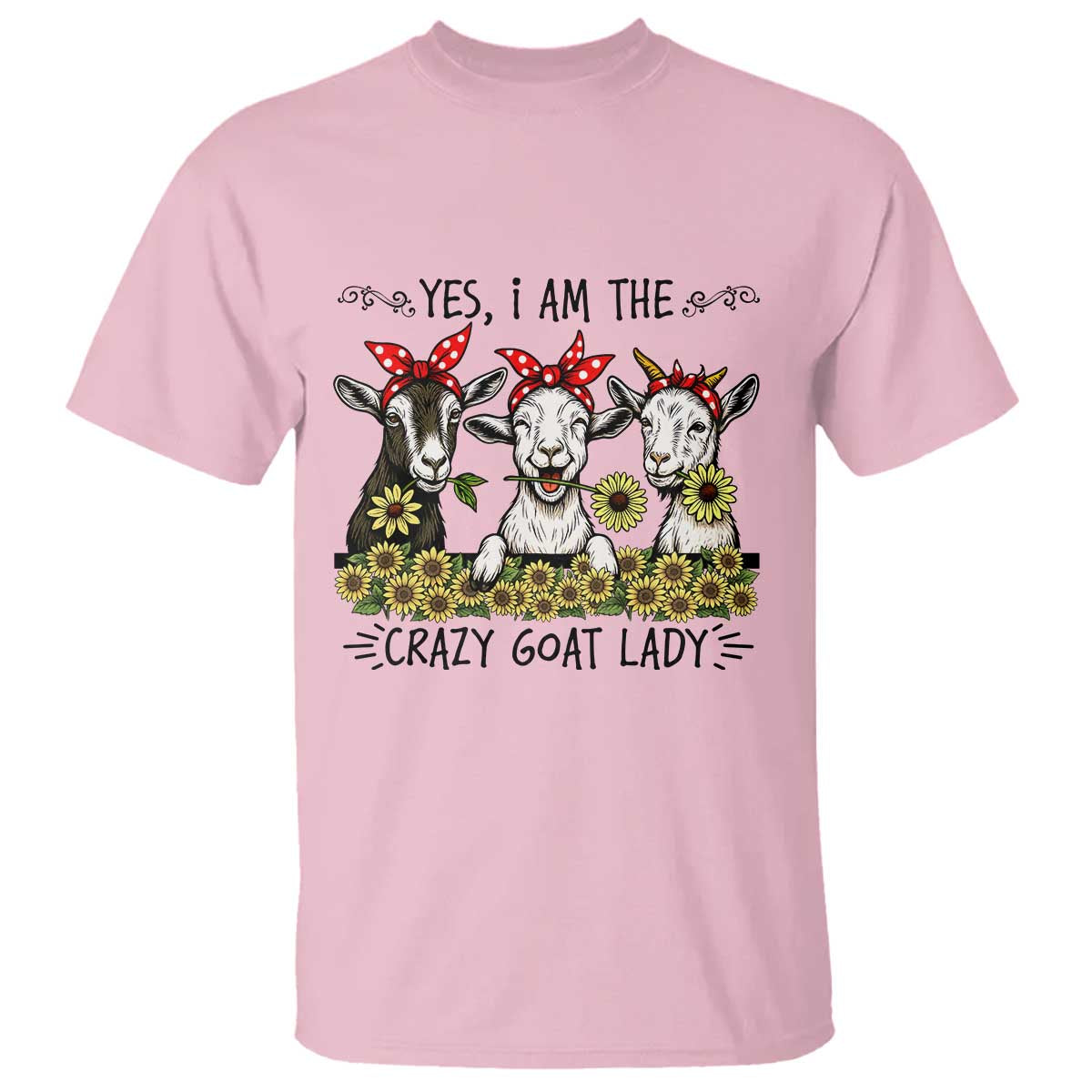 I Am The Crazy Goat Lady T Shirt Goat Lady Gift - Wonder Print Shop