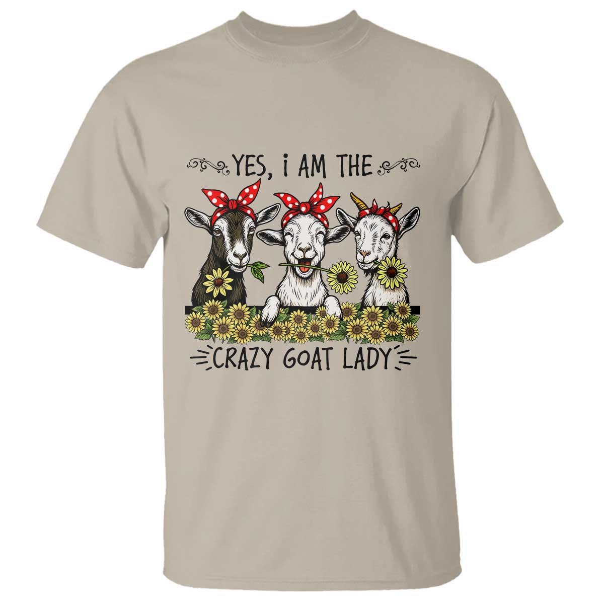 I Am The Crazy Goat Lady T Shirt Goat Lady Gift - Wonder Print Shop