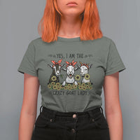 I Am The Crazy Goat Lady T Shirt For Women Goat Lady Gift - Wonder Print Shop