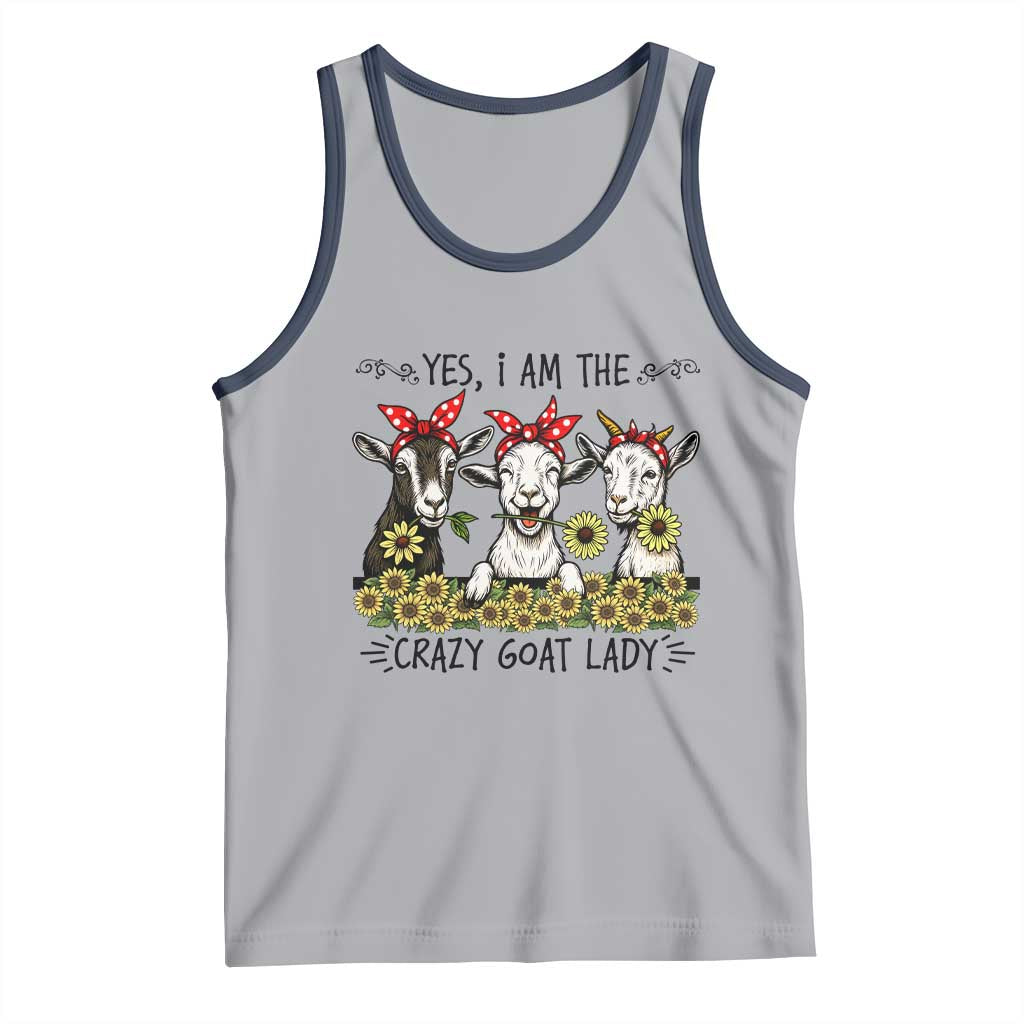 I Am The Crazy Goat Lady Tank Top Goat Lady Gift - Wonder Print Shop