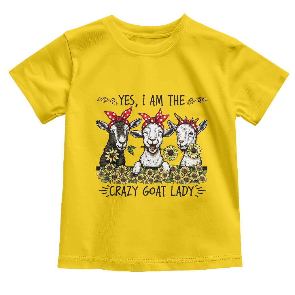 I Am The Crazy Goat Lady Toddler T Shirt Goat Lady Gift - Wonder Print Shop