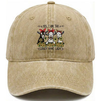 I Am The Crazy Goat Lady Washed Cotton Baseball Cap Goat Lady Gift