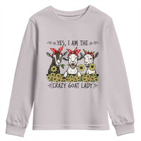 I Am The Crazy Goat Lady Youth Sweatshirt Goat Lady Gift - Wonder Print Shop
