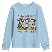 I Am The Crazy Goat Lady Youth Sweatshirt Goat Lady Gift - Wonder Print Shop